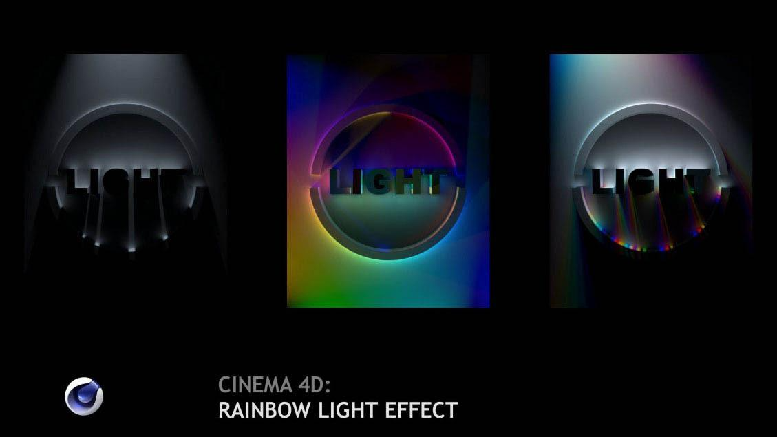 彩色光焦散效果C4D教程 Skillshare – Cinema 4D Rainbow Light Effect Splitting