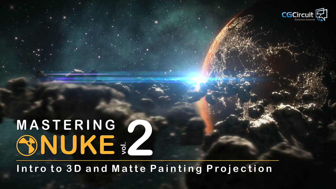 【教程】Matte Painting数字绘景视频教程Nuke创建着色照明动画等中文字幕