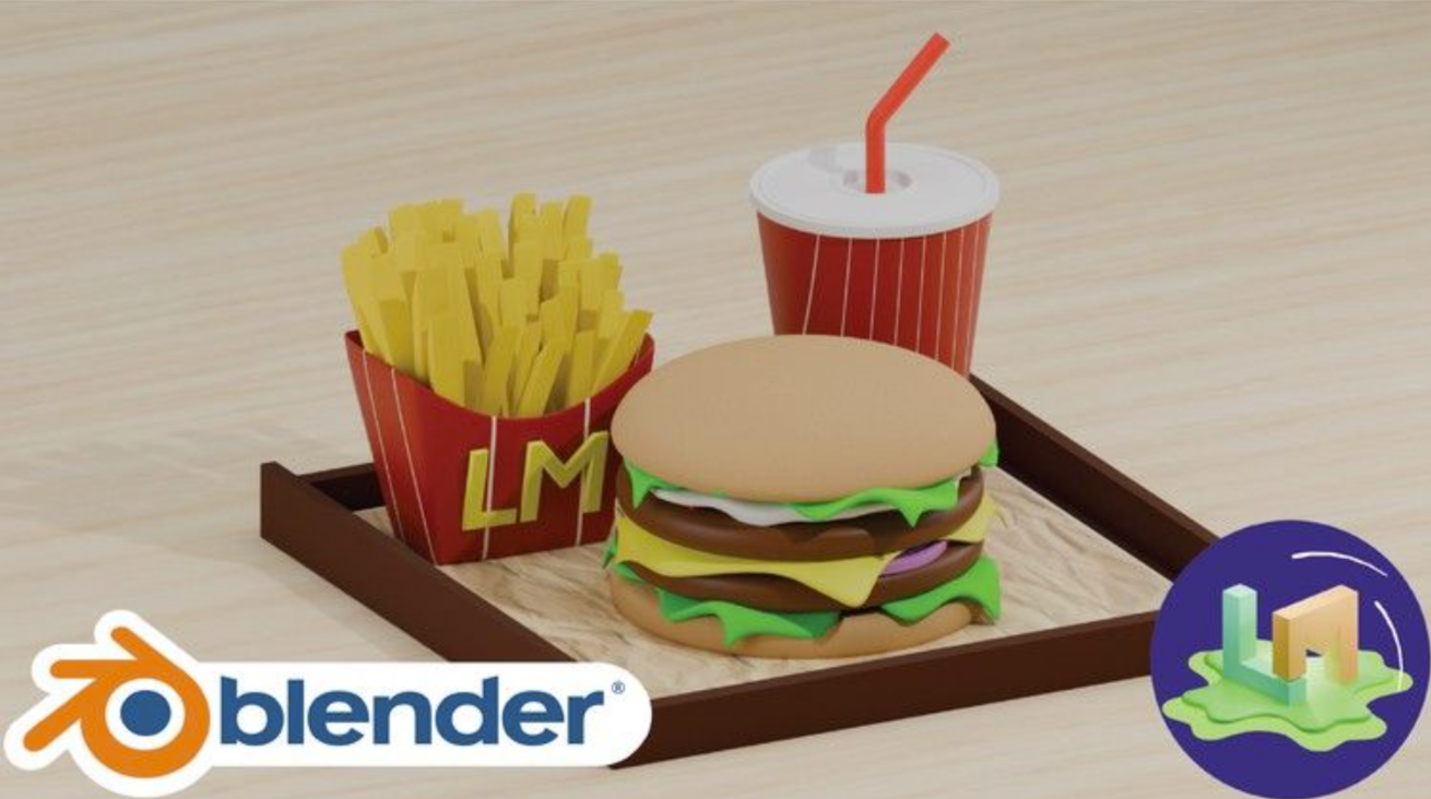 Udemy - Blender汉堡套餐制作