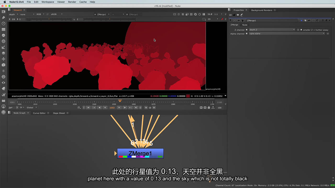 【教程】Matte Painting数字绘景视频教程Nuke创建着色照明动画等中文字幕