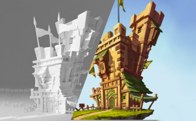 Udemy – Blender风格化游戏城堡制作