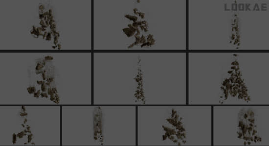 45个泥土慢速破碎崩塌失重漂浮坠落动画4K视频素材 Negative Gravity (有透明通道)